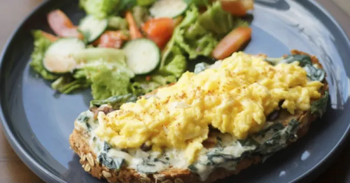 Spinach and Mushroom Toast